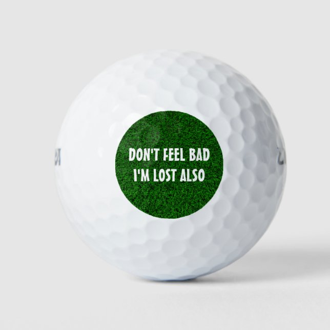 Lustiges Golf-Thema Golfball (Vorderseite)