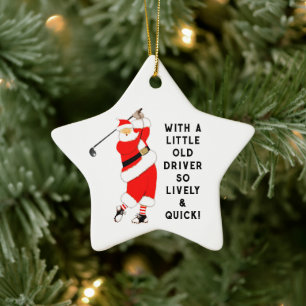 Lustiges Golf-Urlaubsgeschenk Keramikornament
