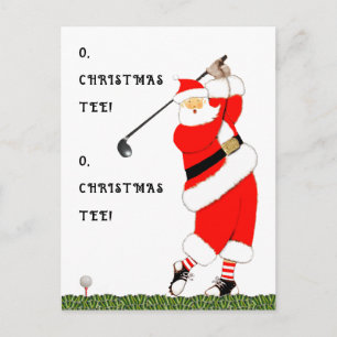 Lustiges Golf-Weihnachten Feiertagspostkarte