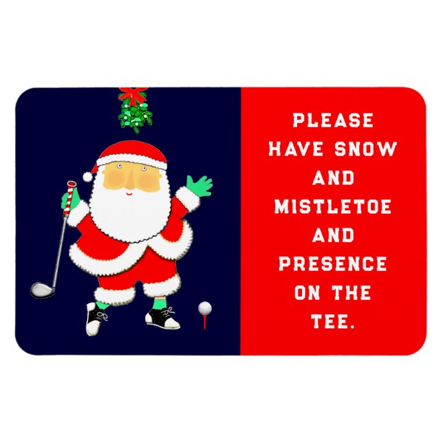 Lustiges Golf-Weihnachten Magnet (Horizontal)
