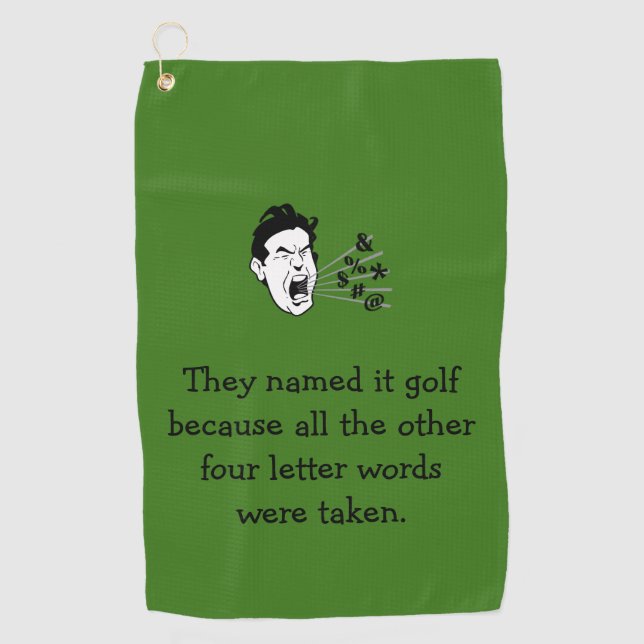 Lustiges Golf-Zitat Golfhandtuch (Vorderseite)
