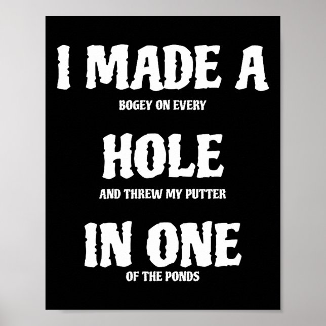 Lustiges Golfloch in einem Golf Poster (Vorne)