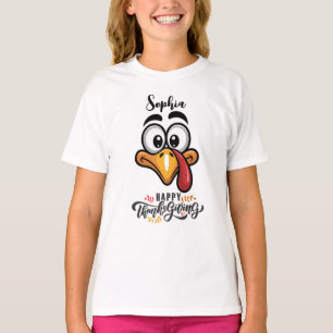 Lustiges Goofy Truthahn Gesicht Personalisierter C T-Shirt