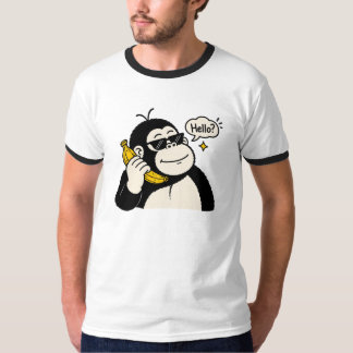 Lustiges Gorilla-Bananen-Telefon-T-Shirt T-Shirt