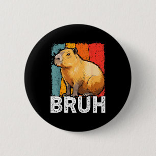 Lustiges Grafik-Meme Capybara bruh für Jungen Mädc Button
