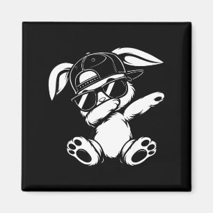 Lustiges Grafik-Meme-Dabbing-Kaninchen für Männer  Magnet