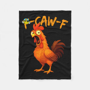 Lustiges Grafik-T-Shirt Huhn Humor Zitat Hahn Meme Fleecedecke