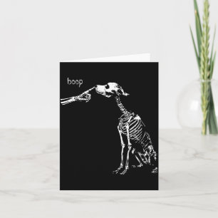 Lustiges Grafikdesign mit Hund-Skelett Boop Hallow Karte