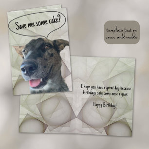 Lustiges Grau-Brindle-Rinderhund-Foto Karte