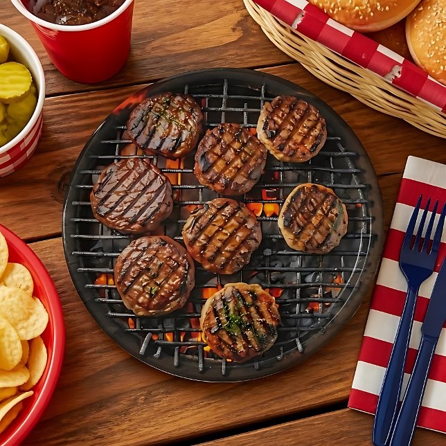 Lustiges Grillen von Burgern Pappteller (Von Creator hochgeladen)