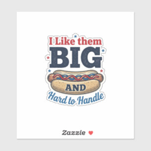 Lustiges großes Hot Dog Vintage T-Shirt Design_1 Aufkleber