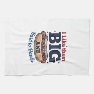Lustiges großes Hot Dog Vintage T-Shirt Design_1 Geschirrtuch