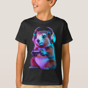 Lustiges Groundhog-Day-Videospiel Groundhog-Gaming T-Shirt