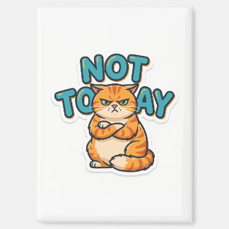 Lustiges Grumpy Cat Not Today T-Shirt Magnet