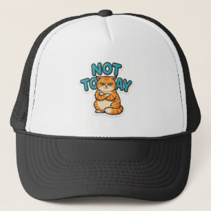 Lustiges Grumpy Cat Not Today T-Shirt Truckerkappe
