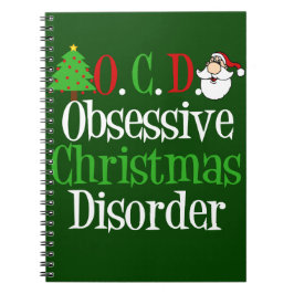 Lustiges grünes rotes Weihnachten besessen gewesen Notizblock