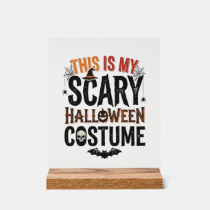 Lustiges Gruseliges Halloween-Kostüm Vintage-Shirt Acrylschild