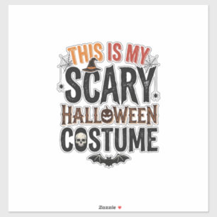 Lustiges Gruseliges Halloween-Kostüm Vintage-Shirt Aufkleber