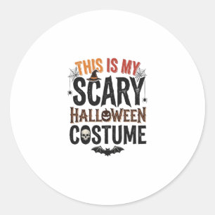 Lustiges Gruseliges Halloween-Kostüm Vintage-Shirt Runder Aufkleber