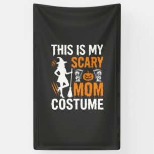 Lustiges Gruseliges Mutter-Kostüm Halloween Hexe Banner