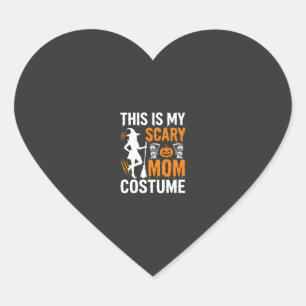 Lustiges Gruseliges Mutter-Kostüm Halloween Hexe Herz-Aufkleber