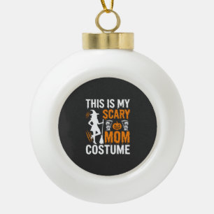 Lustiges Gruseliges Mutter-Kostüm Halloween Hexe Keramik Kugel-Ornament