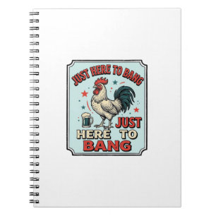 Lustiges Hahn Vintage-Gravur-Shirt-Design (2)_1 Notizblock