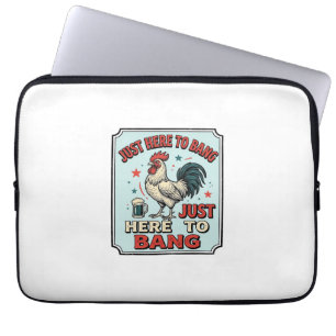 Lustiges Hahn Vintage-Stickerei-Shirt-Design (2)_1 Laptopschutzhülle