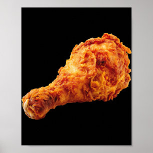 Lustiges Hähnchenschlegel-Essen Halloween-Kostüm Poster