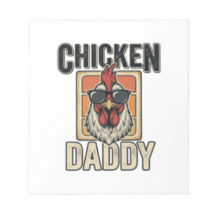 Lustiges Hähnen-Vater Vintage-Vector-Shirt_1 Notizblock