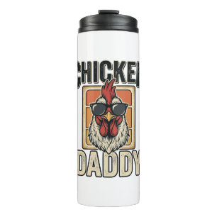 Lustiges Hähnen-Vater Vintage-Vector-Shirt_1 Thermosbecher