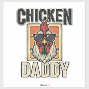 Lustiges Hähnen-Vintage-Vector-Shirt für Hühner-Pa Aufkleber