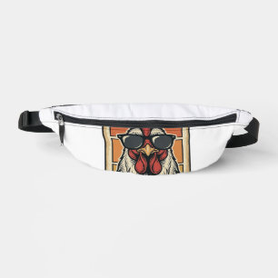 Lustiges Hähnen-Vintage-Vector-Shirt für Hühner-Pa Bauchtasche