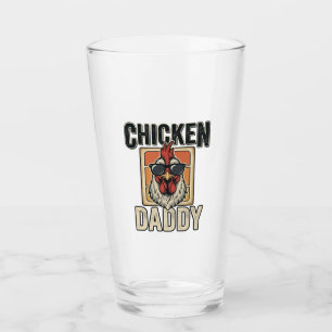 Lustiges Hähnen-Vintage-Vector-Shirt für Hühner-Pa Glas