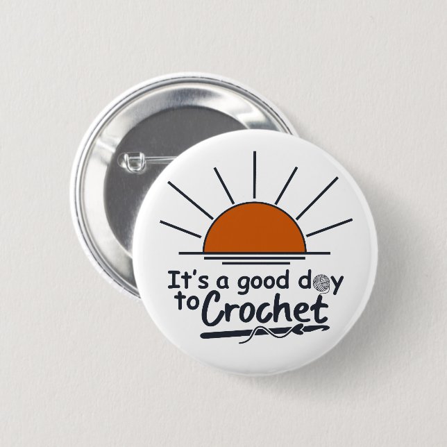 lustiges Häkelchen Button (Vorne & Hinten)