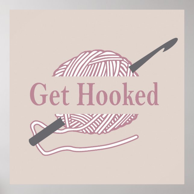 lustiges Häkelkoketter-Sprichwort Poster (Vorne)