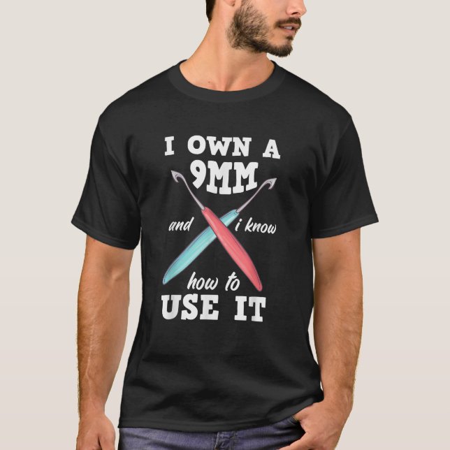 Lustiges Häkeln Häkeln T-Shirt (Vorderseite)