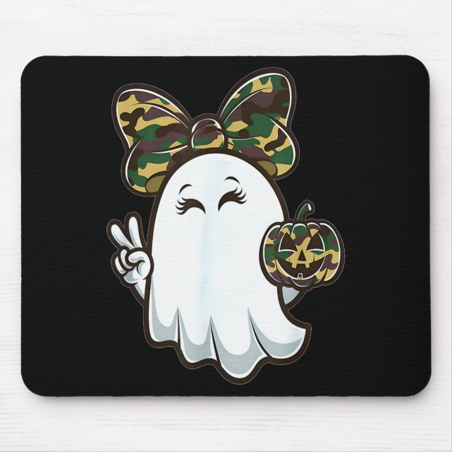Lustiges Hallo Jagdsaison Halloween-Tarnung Ca Mousepad (Vorne)