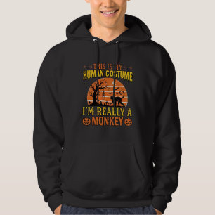 Lustiges Halloween-Affen-Menschen-Kostüm-Shirt-Des Hoodie