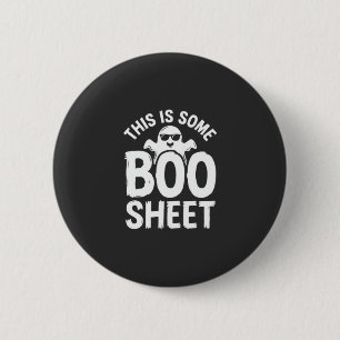 Lustiges Halloween Boo Sheet Gespenst Design_1 Button
