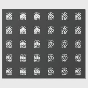 Lustiges Halloween Boo Sheet Gespenst Design_1 Geschenkpapier