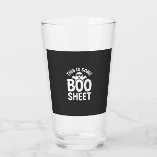 Lustiges Halloween Boo Sheet Gespenst Design_1 Glas