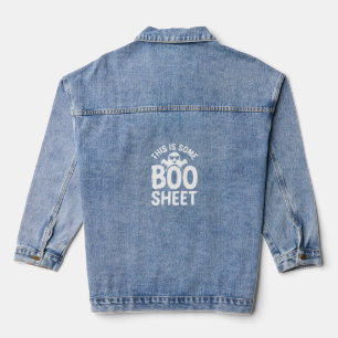 Lustiges Halloween Boo Sheet Gespenst Design_1 Jeansjacke