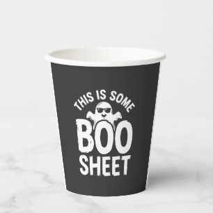 Lustiges Halloween Boo Sheet Gespenst Design_1 Pappbecher