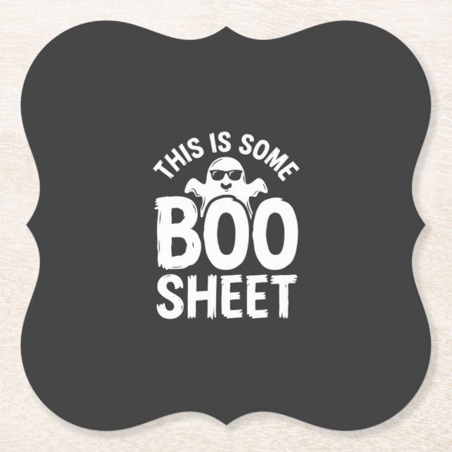 Lustiges Halloween Boo Sheet Gespenst Design_1 Untersetzer (Vorderseite)