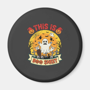 Lustiges Halloween Boo Sheet Gespenst Friedhof Magnet