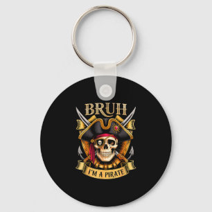Lustiges Halloween Bruder ein Piratenschädel Kostü Schlüsselanhänger