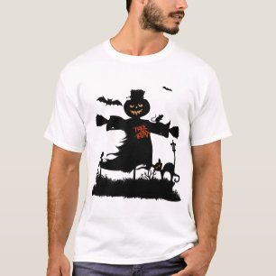 Lustiges Halloween-Design mit Vogelscheuche T-Shirt