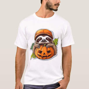 Lustiges Halloween-Faultier-Aufkleber Classic T-Sh T-Shirt