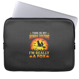 Lustiges Halloween-Fuchs-Mensch-Kostüm Laptopschutzhülle